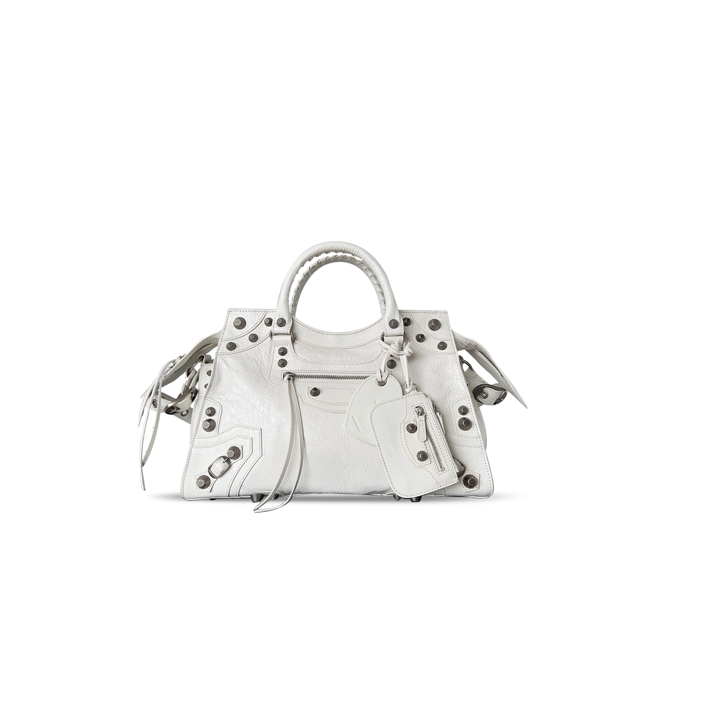 BALENCIAGA NEO CAGOLE CITY IN WHITE 700451210BQ1000 (38.9*24.9*17cm)